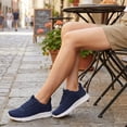 thumbnail image 7 of TEAHOO X STQ Walking Shoes for Women Wide Toe Box Sneakers Breathable Orthopedic Swollen Feet Diabetic Shoe Gym Workout Plantar Fasciitis Running Tennis Athletic with Adjustable Lace-up Navy 8.5, 7 of 7