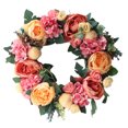 thumbnail image 2 of SPRING PARK 40cm Handmade Wreath Floral Artificial Simulation Flowers Garland, European Door Ornament for Home Party Decor, 2 of 7