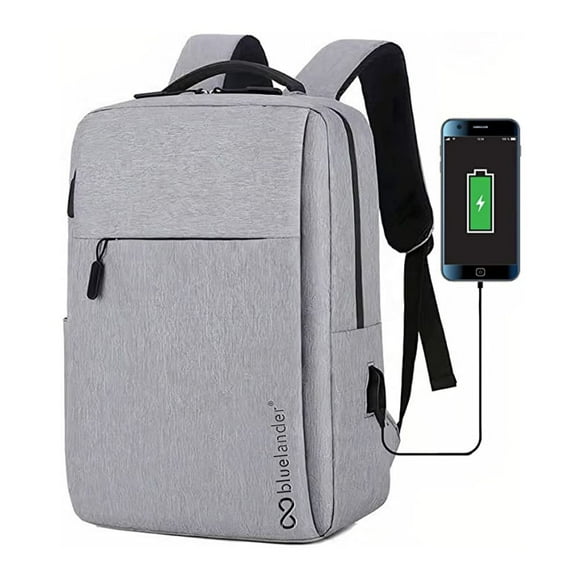 Mochila Antirrobo Impermeable Color Gris Bluelander OLIV-2027