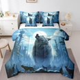 thumbnail image 1 of YST 7Pcs Wolf Comforter Sets Full Size, Howling Wolf Wild Animal Bed in a Bag, 1 of 5