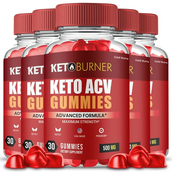 (5 Pack) Keto Burner Keto ACV Gummies, KetoBurner   Apple Cider Vinegar Max Strength for Men and Women