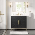 thumbnail image 7 of Modway Awaken 36" Solid Wood and MDF Bathroom Vanity in White/Black, 7 of 7