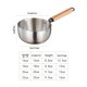 thumbnail image 2 of Stainless Steel Snow Flat Pot With Wooden Handle For Home Cooking, Thickened Multifunctional Stew Pot, Compatible With Induction Cooker, Milk Pot, 2 of 5