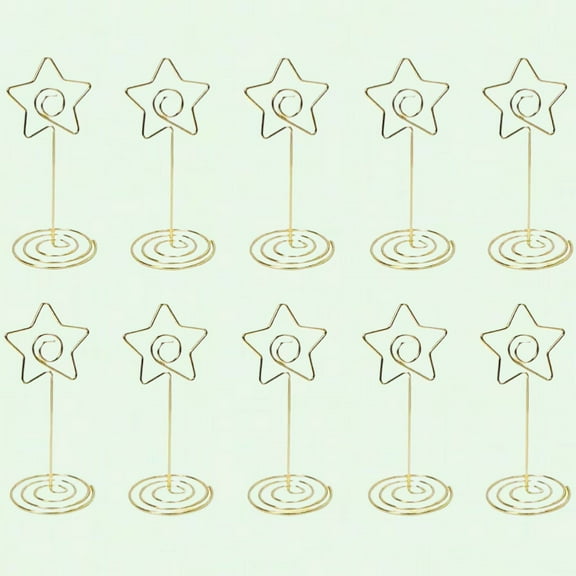 Table Number Holder Wedding, Set of 10, Elegant Gold Photo Picture Holders for Centerpieces