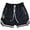 a-Black10221, variant on Mens Basketball Mesh Shorts With Elastic Waist Drawstring Zippered Pockets Tiger Embroidered Patch Striped Hem Loose Fit Shorts For Sports Training Stylish Shorts