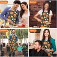 thumbnail image 4 of Pioneer Flower Floral Print Pattern Apron for Women and Men, Cotton Linen Waterproof with Pockets, Adjustable, 33x27 Inch for Kitchen, Gardening, BBQ, Salon, 4 of 6