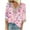 Pink, variant on Boho Tops for Women Fall Tops Trendy Boho Fall 3/4 Sleeve Shirts Wave Coconut Long Sleeve Blouses Casual