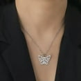 thumbnail image 5 of Elegant Filigree Butterfly Pendant Necklace Stainless Steel Animal Jewelry, 5 of 7