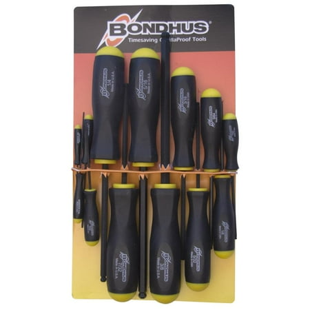 UPC: 0037231106379 | Bondhus Balldriver Hex Screwdriver Set  Hex Ball  13 Piece  0.5 to 3/8 in – 1 SET (116-10637)