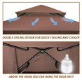 thumbnail image 3 of Gazebo Grill 8'x 5 Pieds Auvent Barbecue BBQ Gazebo Tente avec Évent Double Niveau Extérieur, 3 of 5