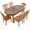 Brown Vintage Wood Texture, variant on Fitted Oval Elastic Edge Tablecloths, Brown Vintage Wood Texture Polyester Table Cloth, for Indoor Restaurant or Outdoor Patio Party Dining, Fits for 48" x 68" Oval Table