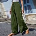 thumbnail image 5 of Tittly Palazzo Pants Wide Leg Pants Woman Women's High Waist Casual Solid Color Elastic Waist Loose Wide Leg Pants Trousers Baggy Pants Baggy Pants Women GN1 M, 5 of 8