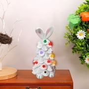 AYktou Easter Decorations 5.9 Light-Up Easter Ceramic Tree Glowing Bunny Light,Bunny Tree Easter Night Light with Colorful LED Light Bulbs,Easter Gifts for Kids
