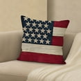 thumbnail image 6 of Independence Day Pillowcase 18x18 Inches 1PC, 4th of July Patriotic USA Flag Throw Pillow Cover, Memorial Day Farmhouse Decor Cushion Case for Couch Sofa Home&nbsp;Outdoor, 6 of 7