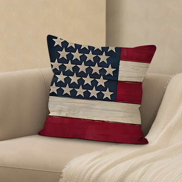 Funda de Almohada Del Día de La Independencia, Funda de Cojín para Sofá, Funda de Almohada para El Hogar, Funda de Almohada para La Cabecera de La Cama, Funda de Almohada para El Coche