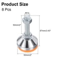thumbnail image 2 of Uxcell 8Pcs Adjustable Leveling Feet, 2" Dia Base M12 x Thread Anti-slip Shock-absorbing Furniture Leveler Legs, 2 of 6