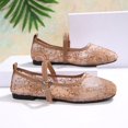 thumbnail image 5 of Wensltd Women Shoes Spring Fall Square Toe Flats Lace Design Mesh Upper Cutout Style Shoes Dressy Wear, 5 of 8