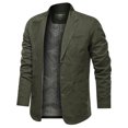 thumbnail image 4 of Traje retro de primavera de color sólido para hombres de negocios jóvenes y de mediana edad, traje holgado, chaqueta informal que combina con todo, 4 of 5