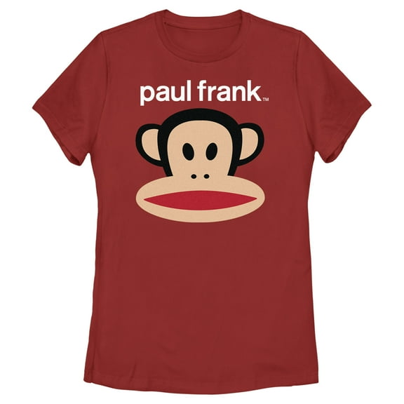 Women's Paul Frank Logo Julius Graphic Tee Red Medium