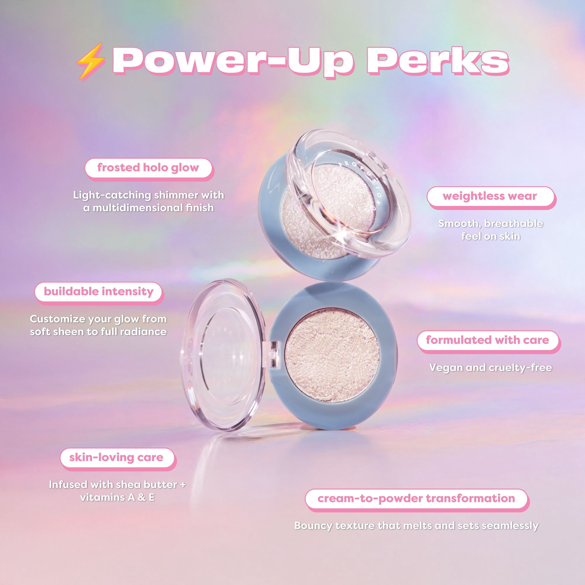 Profusion Cosmetics Out of this Glow - Bouncy Glow Frosted Holo Highlighter .2 oz