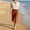 Orange, variant on Women'S Linen Capri Pants，Light Weight Capris For Summer Vacation Outfits For Women Beach Summer Pants With Pockets Linen Drawstring Pants Women Lounge Baggy Trousers Linen Palazzo Pants