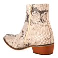 thumbnail image 3 of LIBERTYZENO Mens Genuine Leather Ankle Boots Side Zipper Mens Dress Boots, Beige Snake Print, 3 of 8