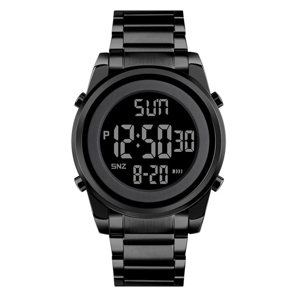 Reloj Deportivo Al Aire Libre de los Hombres de Pantalla Grande Reloj Despertador Digital con Esfera Luminosa, Impermeable para Nadar Correr Senderismo, Reloj Digital Impermeable Multifunción para Aca