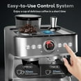 thumbnail image 2 of 20 Bar Espresso Machine,Professional Coffee Machine with 96 Oz Removable Water Tank for Cappuccino Latte, Espresso Maker with Grinder and Milk Frother Steam Wand,Slivery, 2 of 8