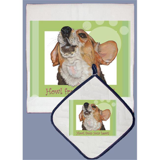 Beagle Water Color Painted style Art Potholder