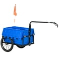 thumbnail image 1 of Aosom Bicycle Cargo Trailer Bike Wagon with Removable Storage Box, Blue, 1 of 10