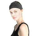 thumbnail image 2 of Women's Wide Elastic Headband, Non-Slip Sweat-Wicking Sport Head Wrap for Yoga, Running, Workout, Fitness, and Gym Activities, Comfortable and Secure Fit-Dark Gray, 2 of 2