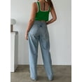 thumbnail image 4 of Coduop Women Sleeveless Slim Crop Tank Top Pleated Bustier Strappy Cropped Vest, 4 of 6