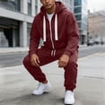 thumbnail image 4 of cocolona Sweatsuits for Men Full Zip Hoodie and Sweatpants 2 Piece Tracksuits Fall Winter Outfits with Pockets, 4 of 6