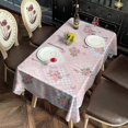 thumbnail image 2 of Pioneer Flower Floral Print Pattern Rectangle Tablecloth 60"x120", Waterproof Polyester Table Cloth, Wipeable Spillproof for Dining Camping Indoor Outdoor, 2 of 6
