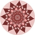 thumbnail image 1 of Ahgly Company Indoor Round Patterned Grapefruit Red Area Rugs, 7' Round, 1 of 6