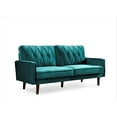 thumbnail image 4 of US Pride Furniture Feemster 69.3'' Velvet Square Arm Sofa for Living Room, Green, 4 of 5