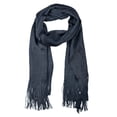 thumbnail image 2 of NYFASHION101 Fashionable Sparkly Glitter Thread Lightweight Tassel Scarf-Navy, 2 of 4