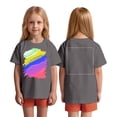 thumbnail image 1 of HABDGIKS T-Shirts Garçons Enfants Diy Imprimé Tee Fille Drôle Manches Courtes Col Rond Décontracté pour 3-13 Ans Hauts, 1 of 5