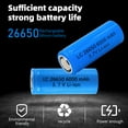 thumbnail image 3 of Zengest 26650 Li-ion Battery 6000mAh/3.7V Rechargeable Batteries, 4PCS, 3 of 9