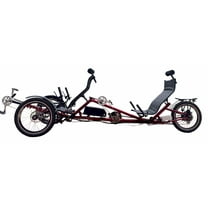Mobility4less Tandem Electric Recumbent Tadpole Trike, 3 Wheels Layback Bike, 1500W, 48V, Black
