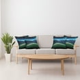 thumbnail image 4 of Ambesonne Sports Throw Pillow Cover 4 Pack, Baseball Stadium Night, 20", Green Blue, 4 of 6