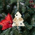 thumbnail image 5 of Wooden Christmas Tree Hanging Decorations, Natural Wood Ornaments Set, Holiday Scene Decor, for Home, Office, Gift, Various Shapes, 5 of 6