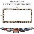 thumbnail image 2 of WWS-Car License Plate Frame, Sparkling Stainless Steel Auto License Plate Frame with Rhinestones, Bling Diamond License Plate Holder, Universal Exterior Car Accessories (Pattern), 2 of 4