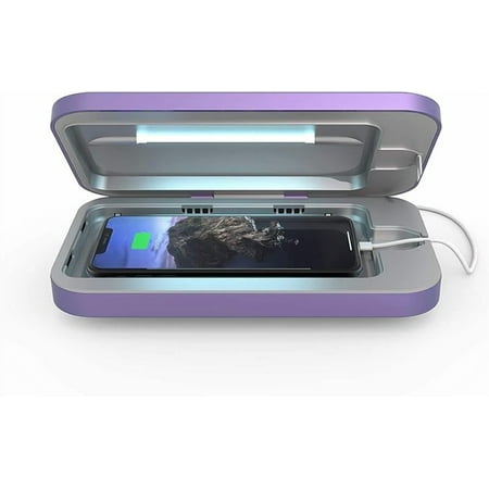 3 UV Cell Phone Sanitizer & Dual Universal Cell Phone Charger Box | Patented & Clinically Proven 360-Degree UV-C Light Sanitizer | Disinfects and Charges All Phones (White)