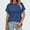 Navy, variant on Elvqul Solid Tops for Women 3/4 Sleeve T Shirts Crewneck Plus Size Womens Blouses Cute