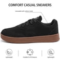 thumbnail image 5 of Ecetana Sneakers for Women Suede Low-Top Shoes Casual Lace-Up Walking Shoes with Non-Slip, 5 of 7