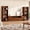 ACA-L: Brown 125.9" Cabinet Set, variant on 78.7''W Walnut Finish Entertainment Center with Bookshelves for TVs up to 55", Mid Century Modern Wood Media Console, TV Stand with Storage and 4-Tier Glass Display Case for Living Room, Brown