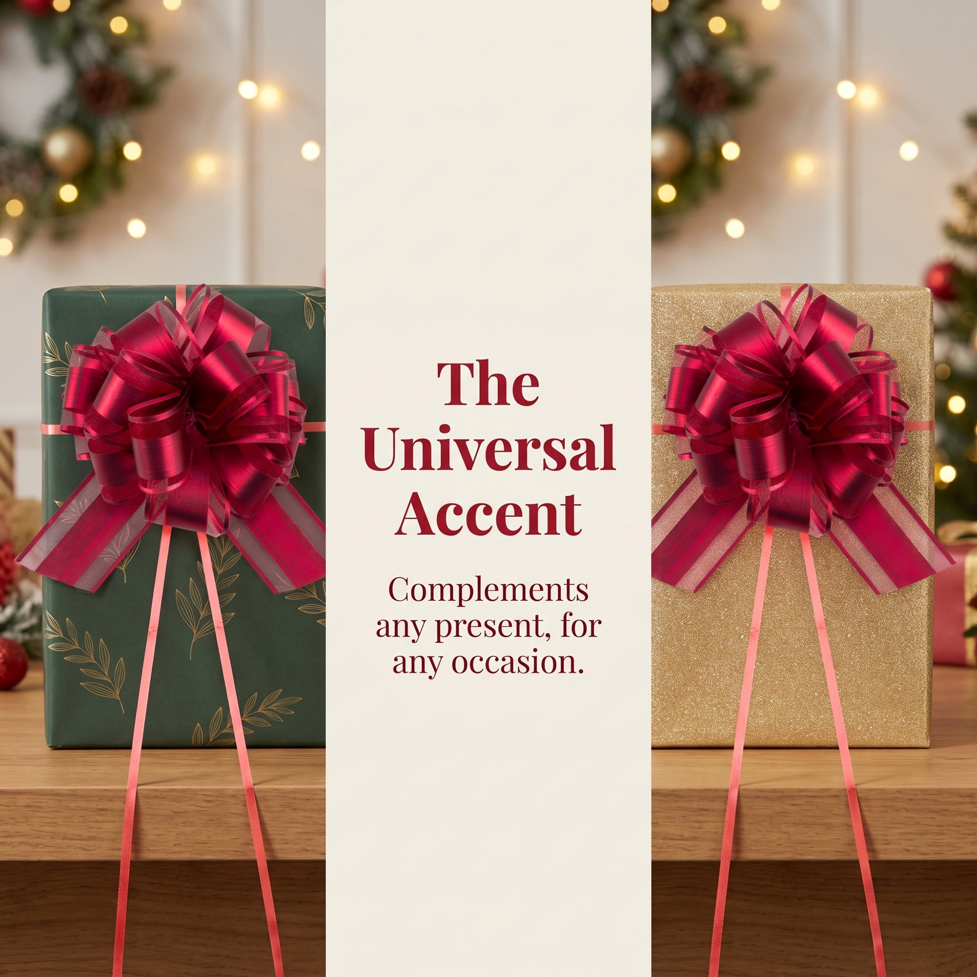 Unique Bargains Elegant Multi-Layered Star Bows for Gift Wrapping and Decoration Dark Red