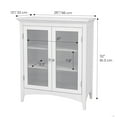 thumbnail image 4 of Teamson Home Freestanding Two-Door Floor Accent Cabinet with Tempered Glass Panels, White, 4 of 11