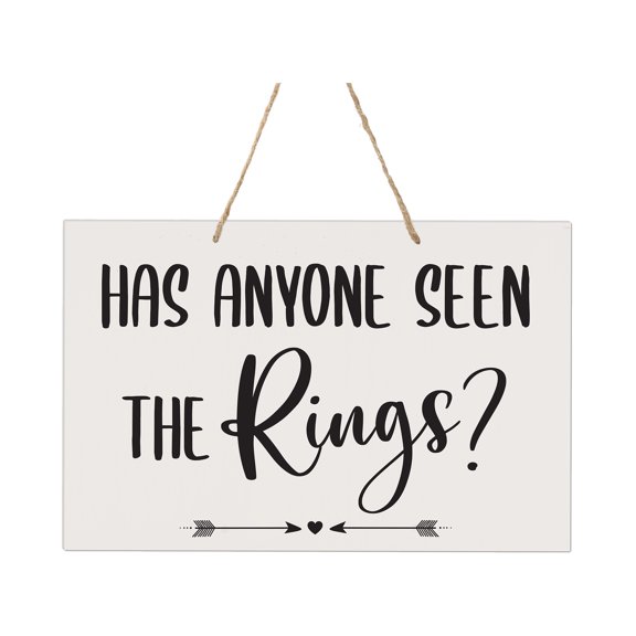 LifeSong Milestones Modern Wall Hanging Rope Sign for Wedding 8x12 - (Has Anyone Seen)